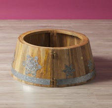 24in Wood Tree Collar With Snowflakes is a must have from HomeGoods' holiday collection that is avai...