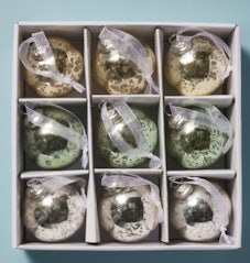 Martha Stewart 9pk Glass Mercury Ornaments is a must have from HomeGoods' holiday collection that is...
