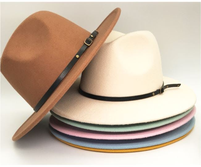 Lisianthus Belt Buckle Fedora Hat