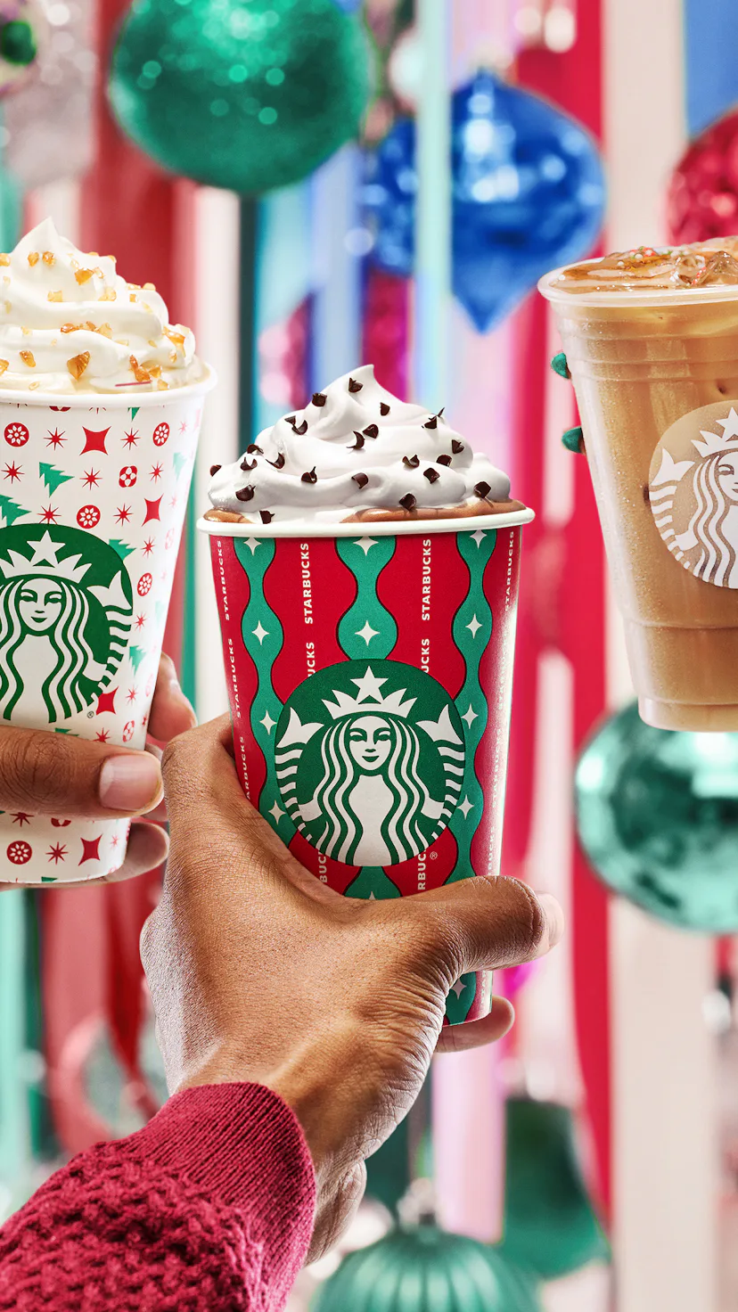 The 2022 Starbucks holiday drink lineup includes classic favorites like Peppermint Mocha latte and I...