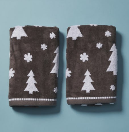 2pk Velour Holiday Trees Patterned Hand Towels is a must have from HomeGoods' holiday collection tha...