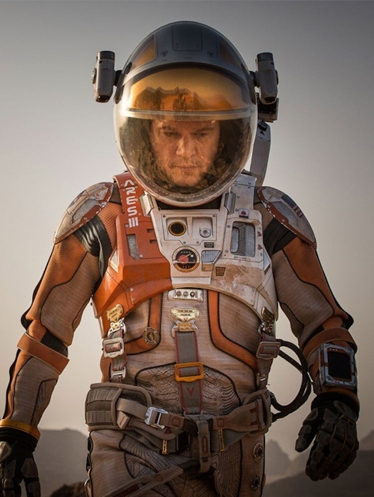 NASA astronaut, Dr. Mark Watney played by Matt Damon, as he’s stranded on the Red Planet in ‘The Mar...
