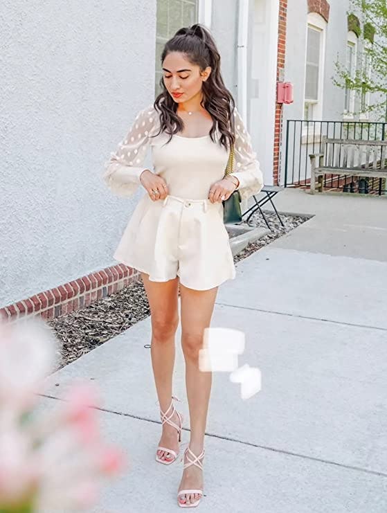 Miduo Crewneck Lace Blouse