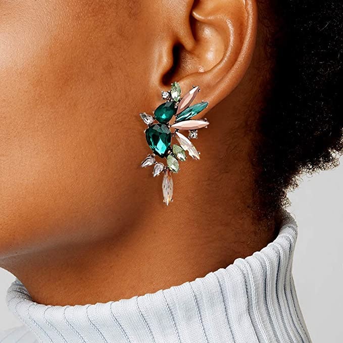 JURAN Vintage Crystal Drop Dangle Earrings