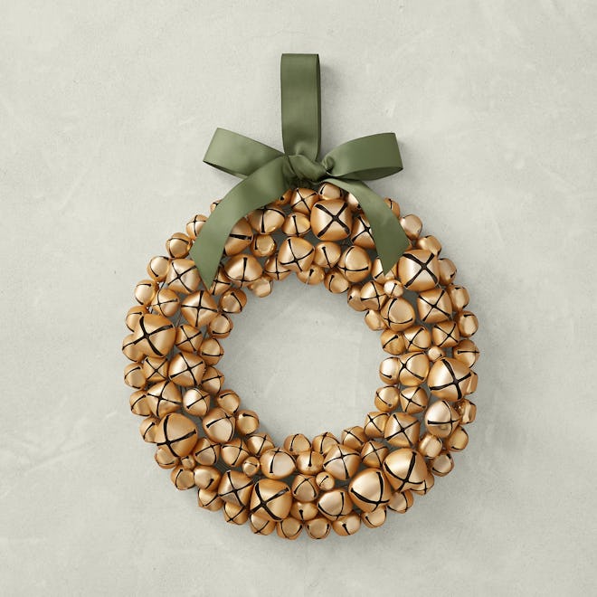 Gold Jingle Bell WreathItem  for holiday glam party