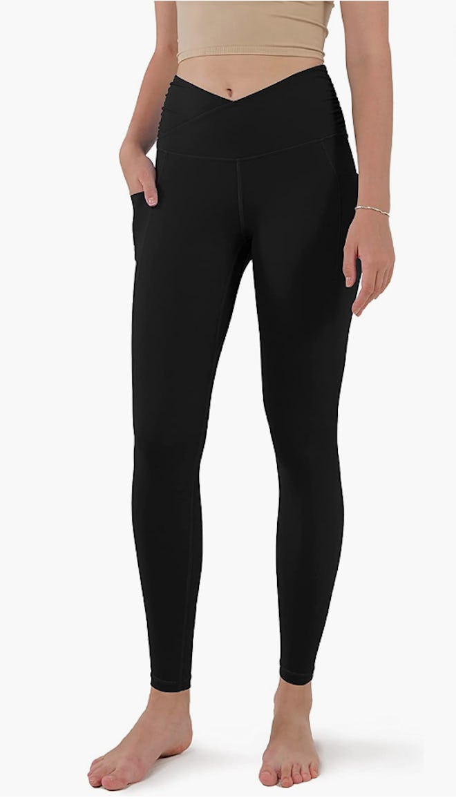 ODODOS Cross Waist Yoga Leggings