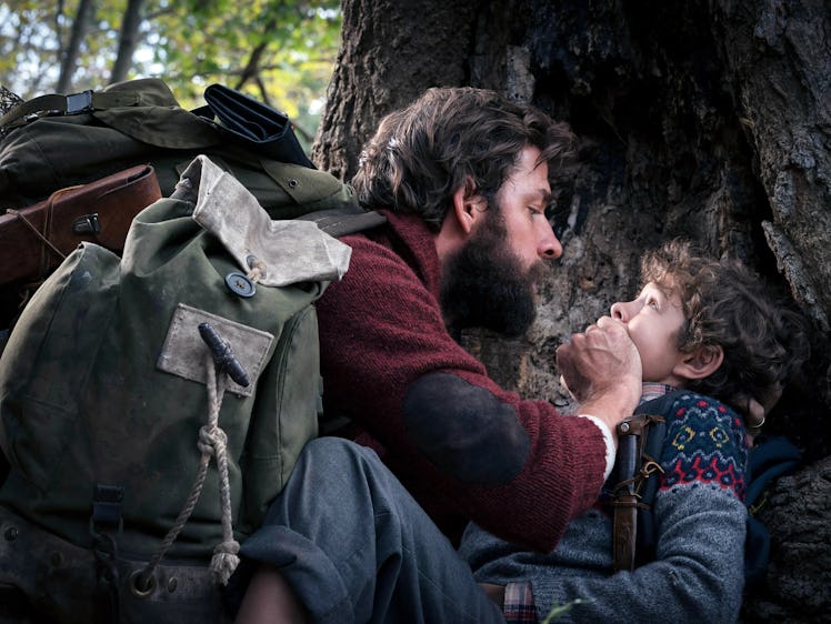 Krasinski and Noah Jupe in A Quiet Place. 