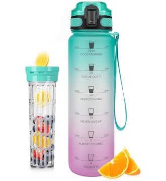 Opard Water Bottle with Motivational Time Markers & Infuser