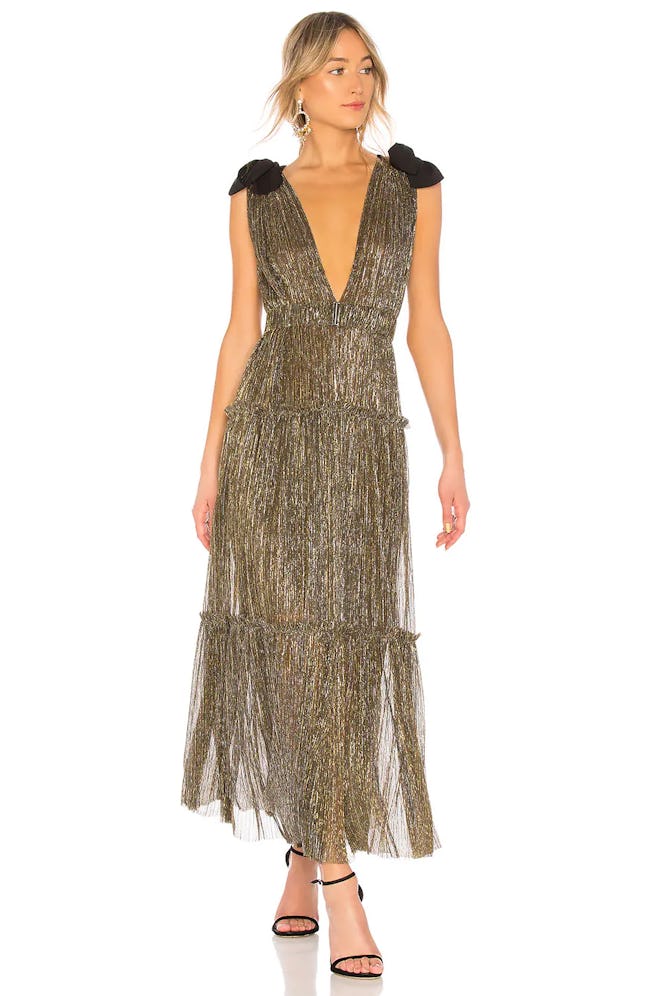 Sabina Musayev Ray Dress for glam holiday party outfit 
