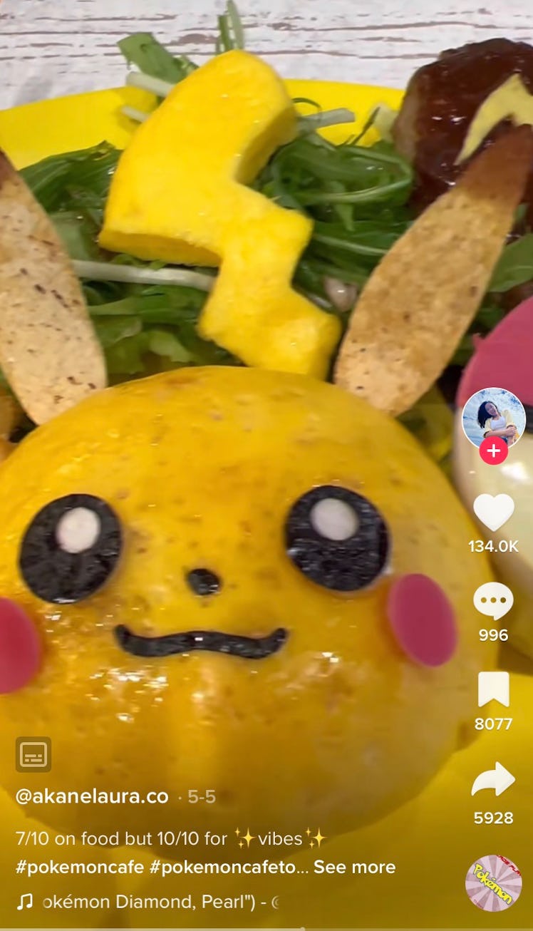 A TikToker shows off the Pokemon Cafe, which is one of the best things to do in Japan from TikTok. 