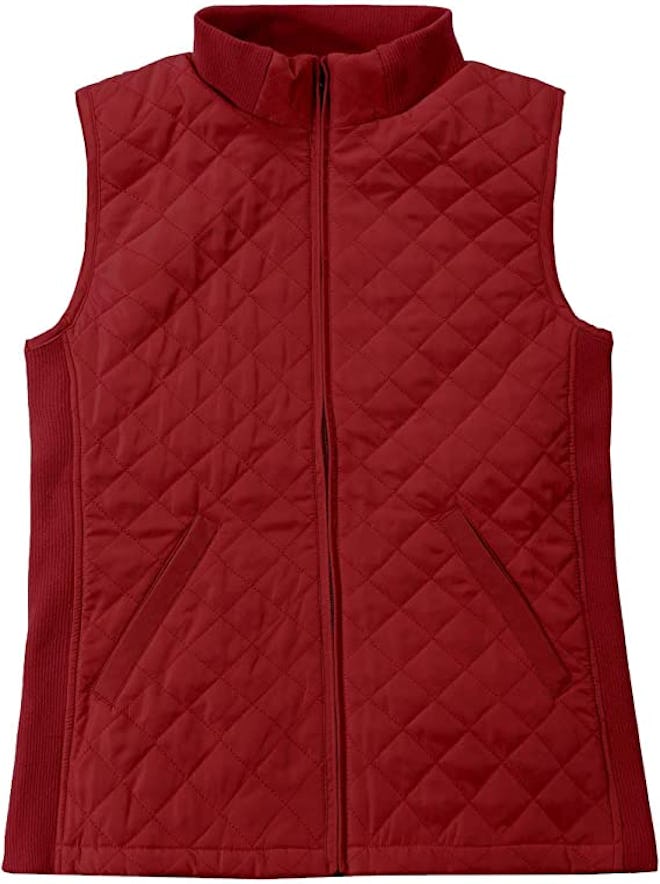 Bienzoe Quilted Sleeveless Zip Vest