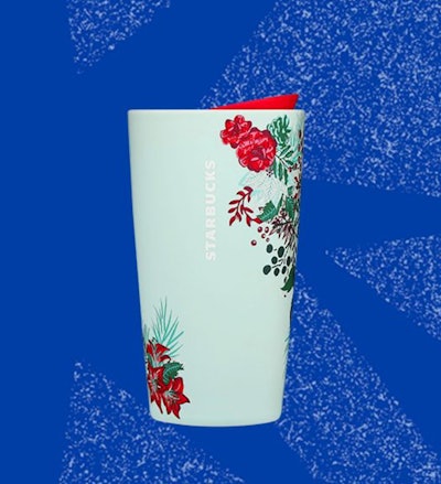 This Mint Poinsettia Tumbler is part of Starbucks holiday 2022 lineup.