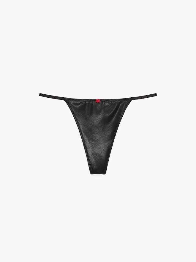 Gilded Chains Embroidered Mesh G-String Panty