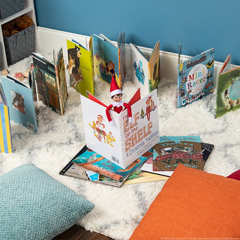 One easy Elf on the Shelf idea is to set up an Elf reading corner. 