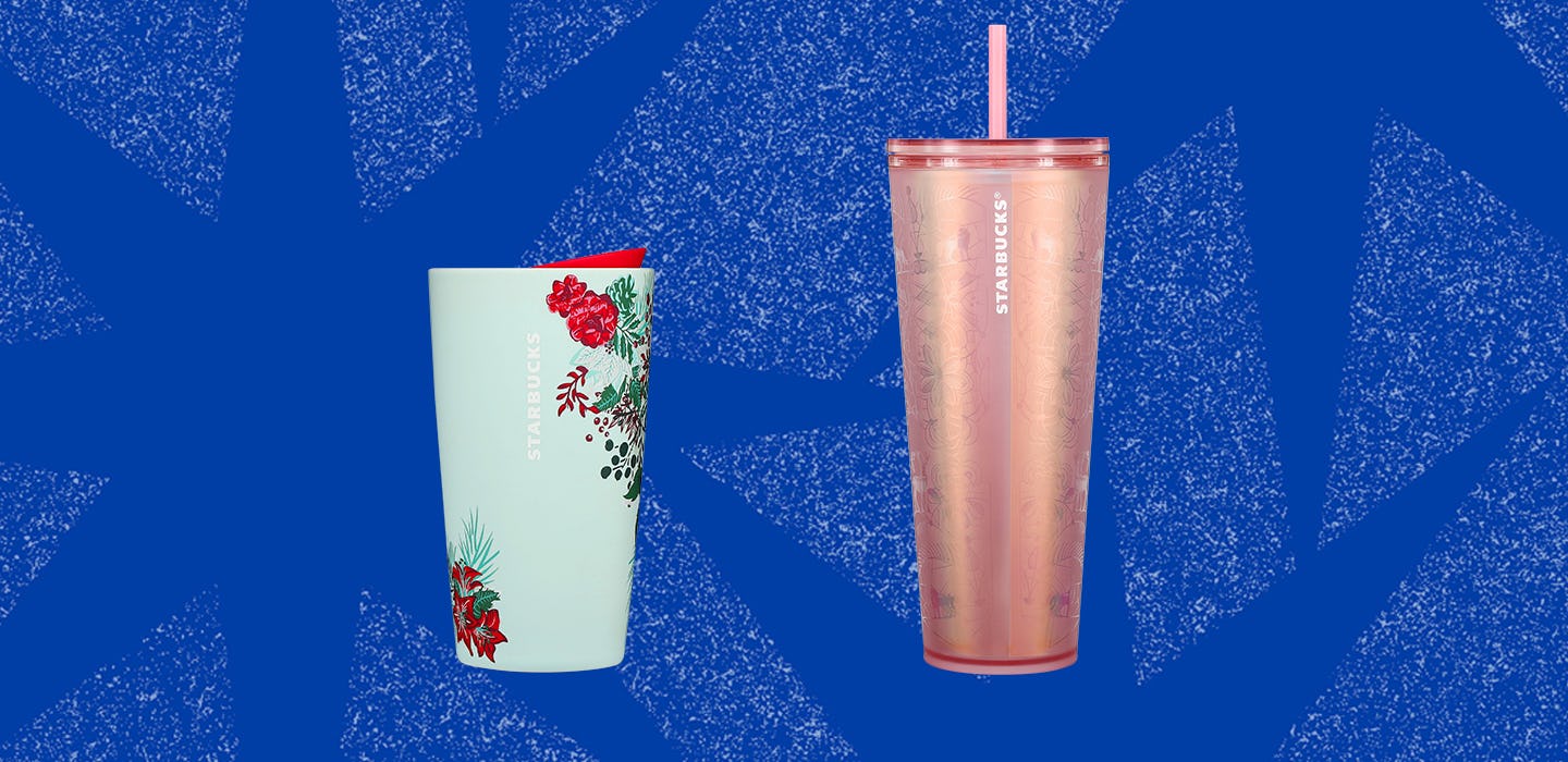 Starbucks blush outlet and mint gradient tumblers