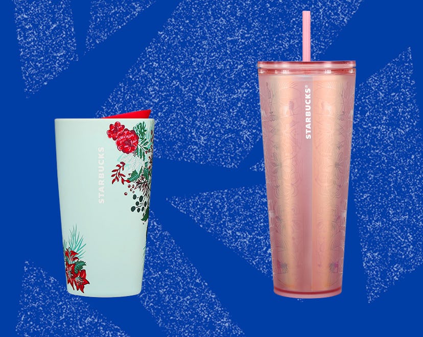 Starbucks holiday drinks and tumblers are out for 2022 and the lineup includes a mint poinsettia tum...