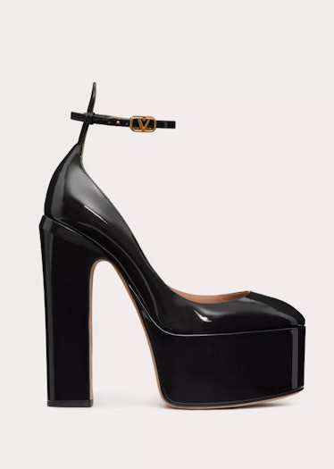 Tan-Go Patent-Leather Platform Pump