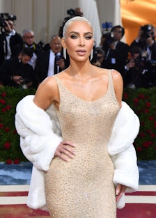 Kim Kardashian wearing Marilyn Monroe's dress at the MET Gala in 2022