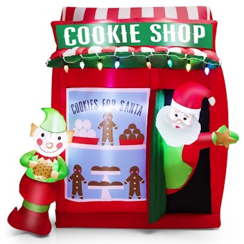6.3' Inflatable Gingerbread Cookie Shop