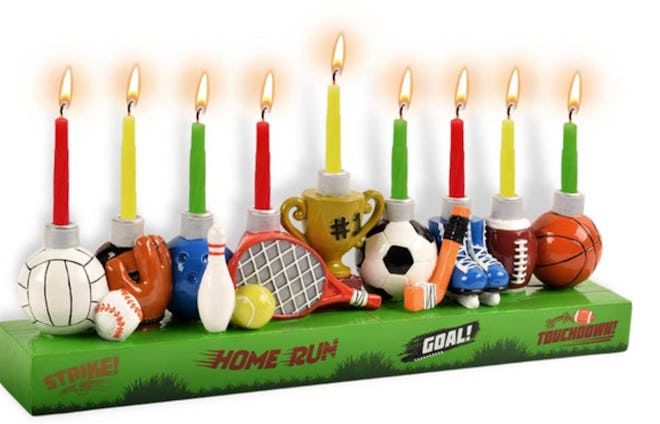 Resin Multi Sports Hanukkah Menorah