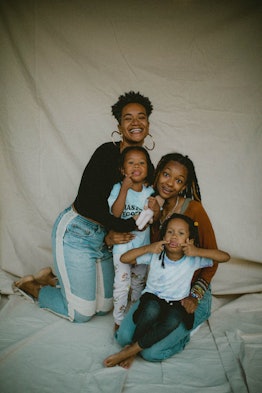 Alex Elle and her children.