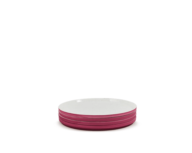 Side Plates In Rosa, Set Of 4