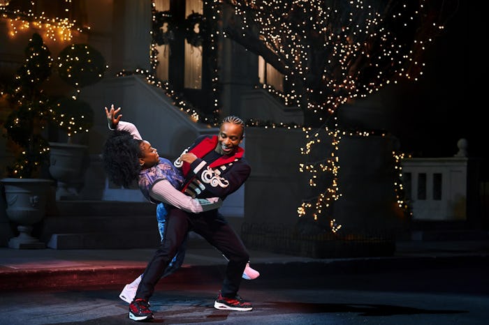 Maria-Clara, played by Caché Melvin, and the Nutcracker, played by Fik-Shun Stegall, in Disney's Th...