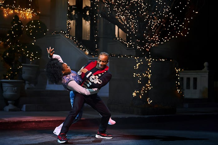 Maria-Clara, played by Caché Melvin, and the Nutcracker, played by Fik-Shun Stegall, in Disney's Th...