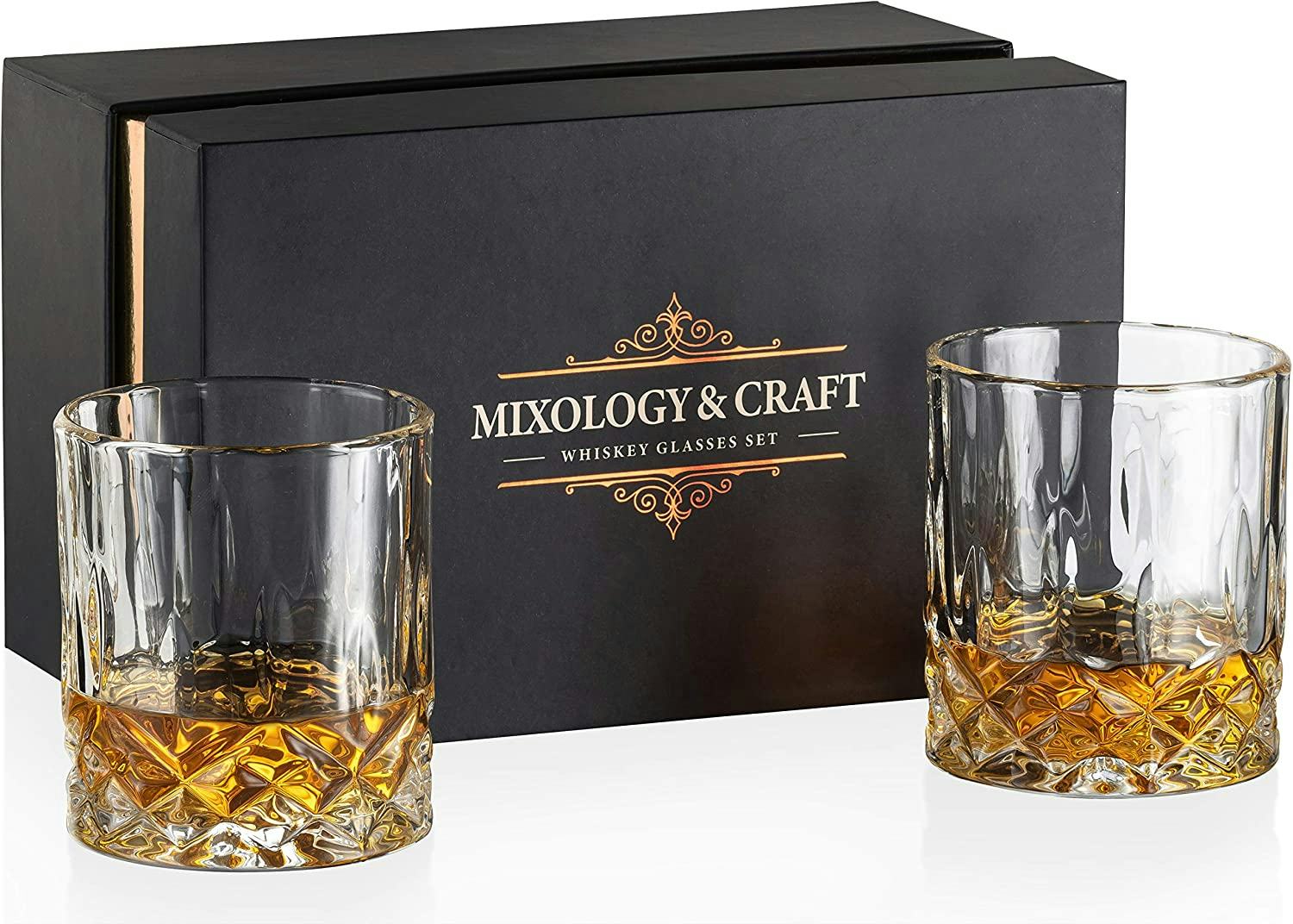 Mixology &amp; Craft Whiskey Glass Gift Set (2-Pack)