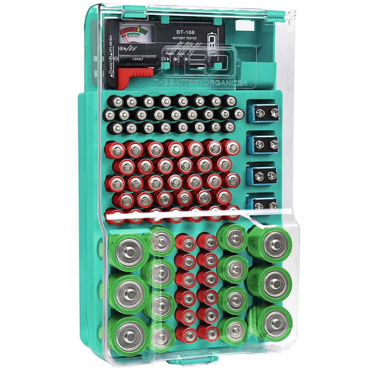The Battery Organizer Storage Tester Case