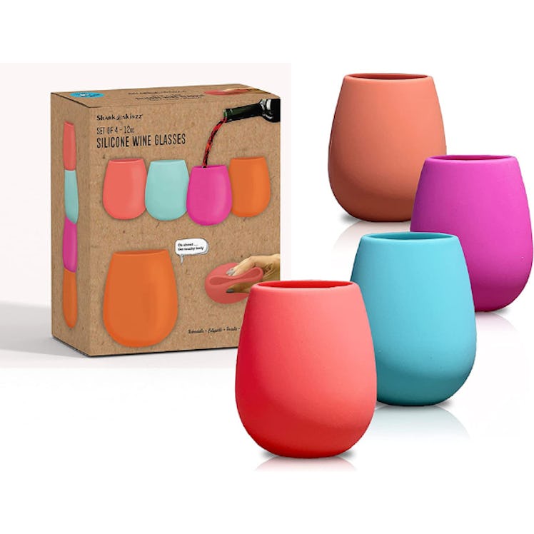 Sili-Wraps Unbreakable Silicone Wine Glasses
