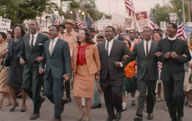 Dr. King and his comrades march in Selma.