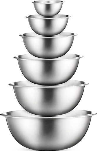 FineDine Stainless Steel Mixing Bowls (6-Pack)