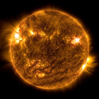An image of a solar flare captured by NASA.