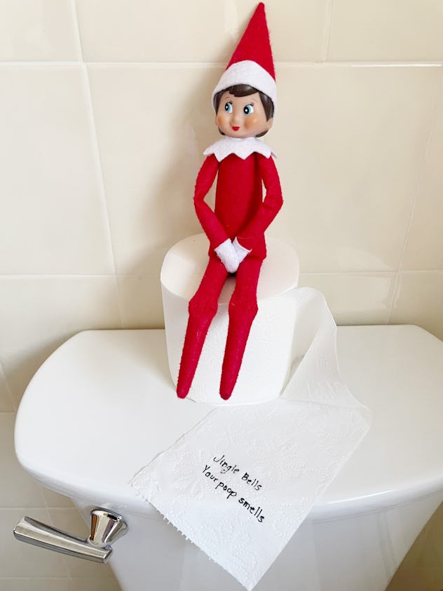 elf on the shelf bathroom ideas