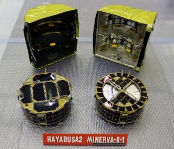 An image of JAXA's Minerva-II rovers.