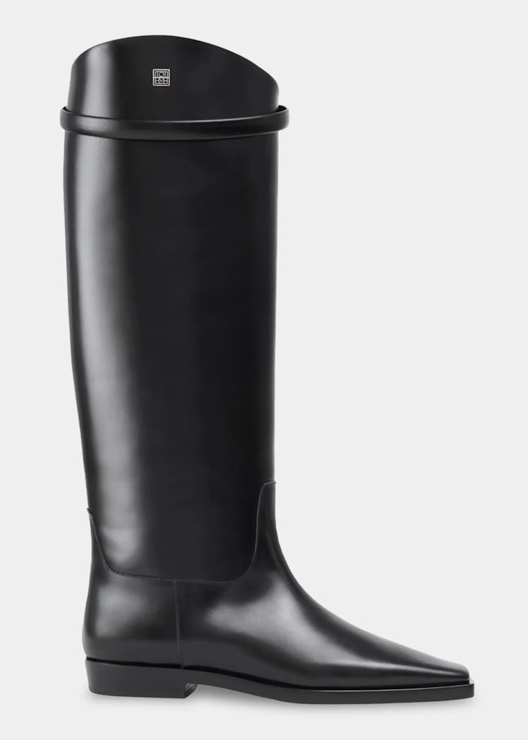 Toteme Square-Toe Leather Riding Boots