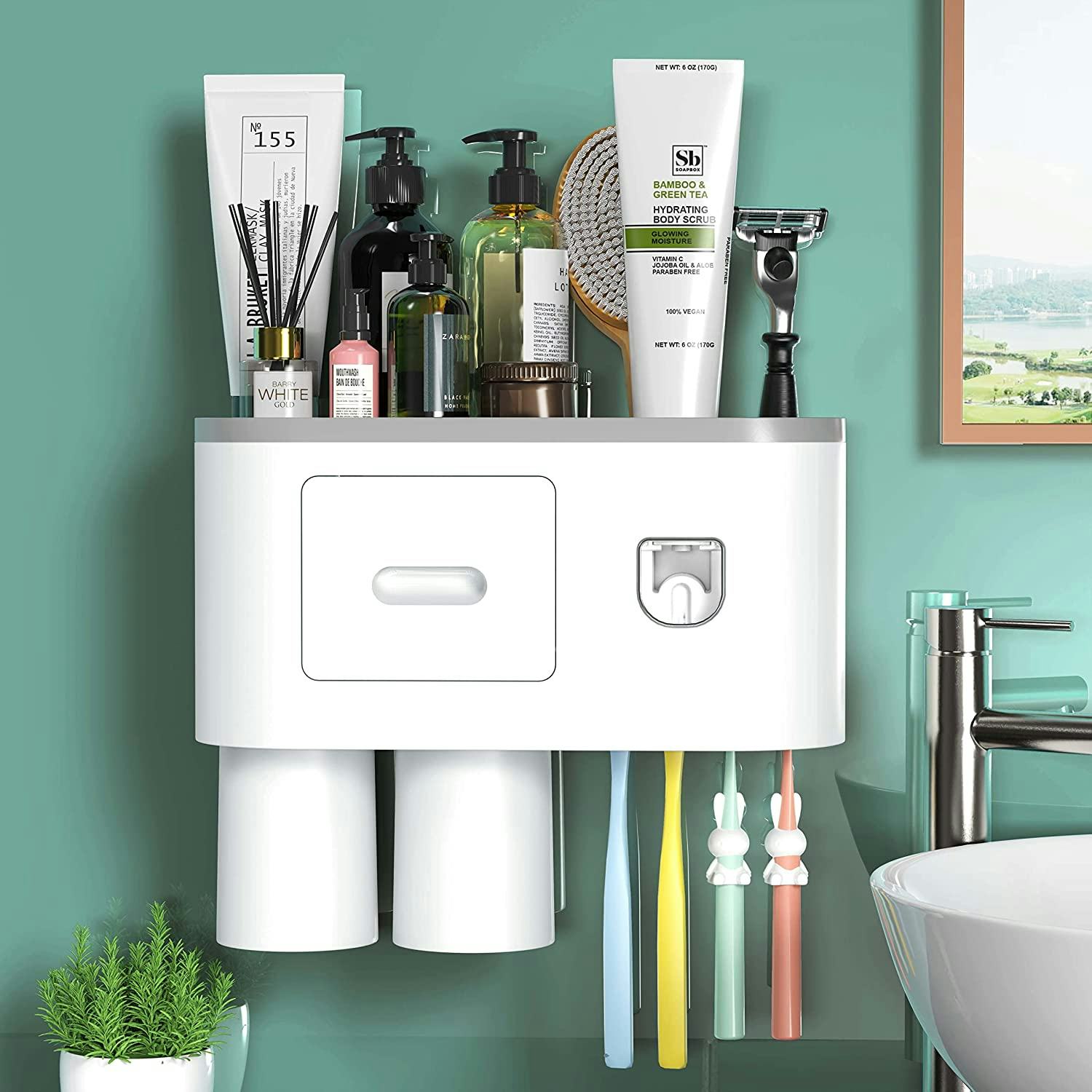 Showgoca Toothbrush Holder &amp; Dispenser