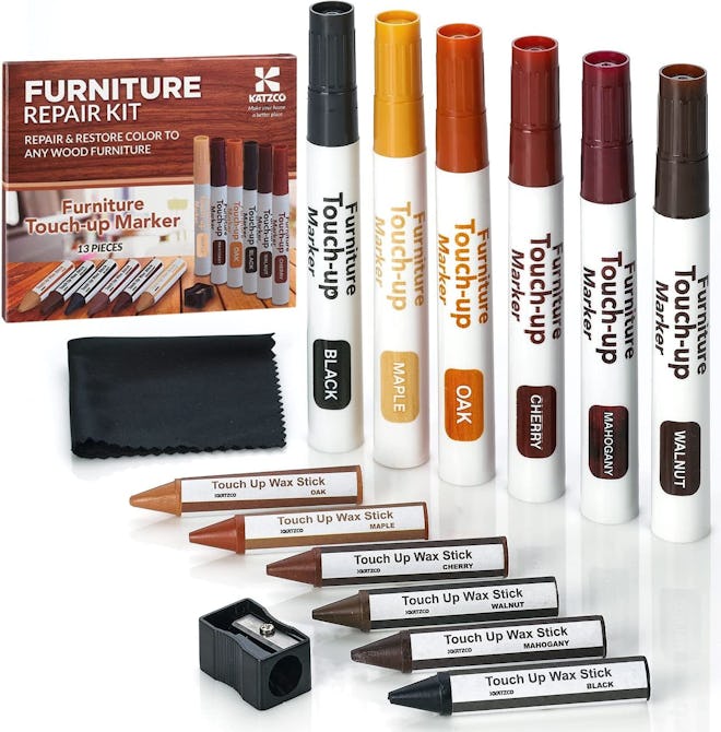 Katzco Wood Furniture Repair Kit (13-Piece Set)