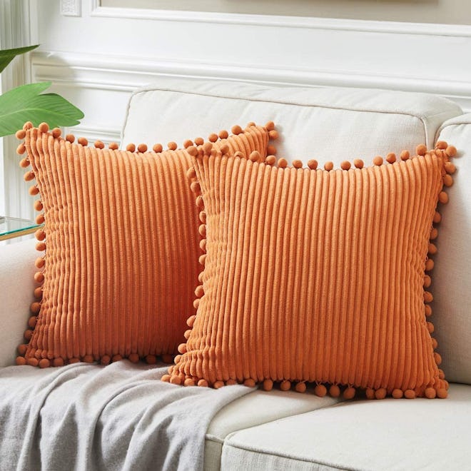 Fancy Homi Corduroy Throw Pillow Covers (2-Pack)
