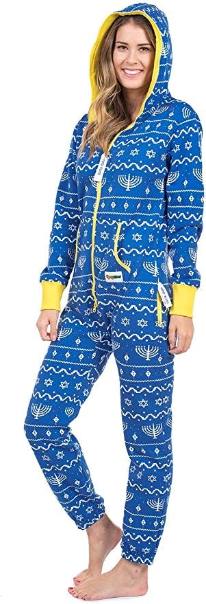 Tipsy Elves' Women&rsquo;s Blue Hanukkah Jumpsuit