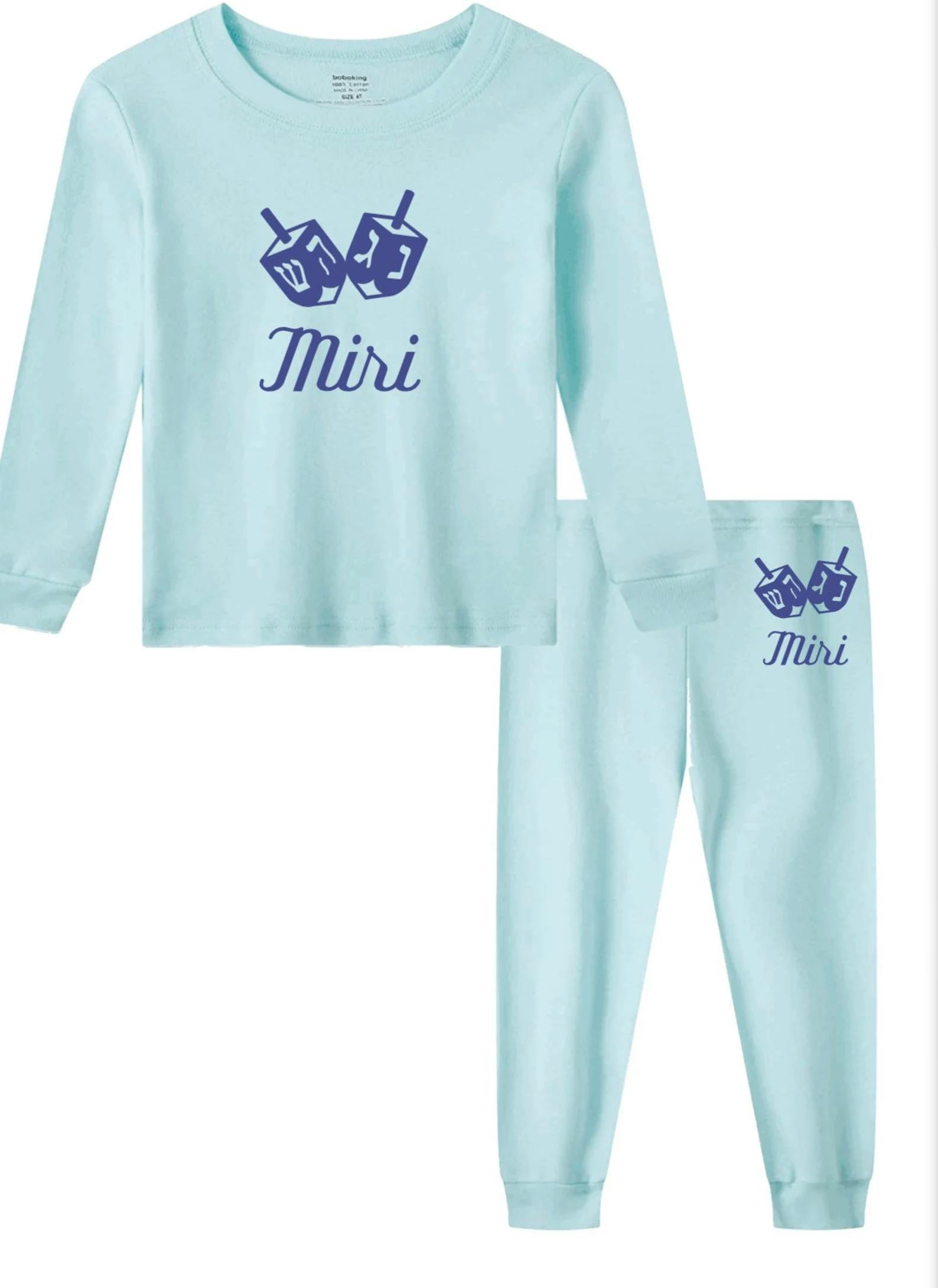 Personalized Dreidel Hanukkah Pajamas for Baby Kids Adult &amp; Pets