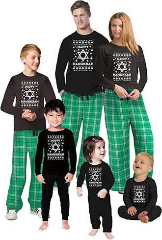 Awkward Styles Family Christmas Pajamas Happy Hanukkah Set