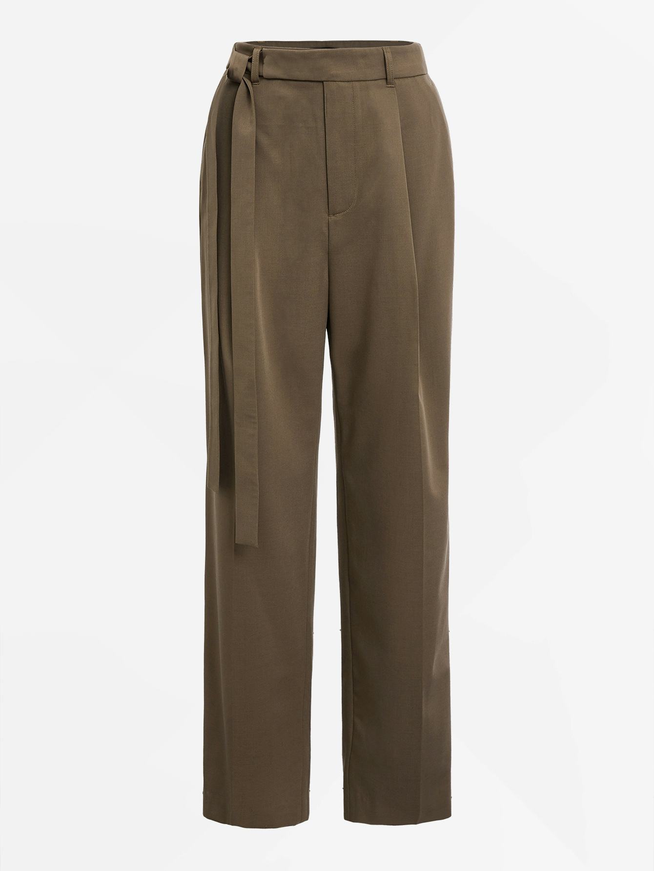 Wool-Mix Draped Pant