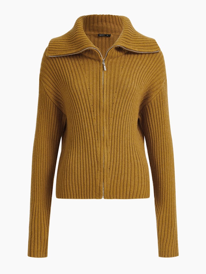 Wool-Mix Chunky Knit Cardigan