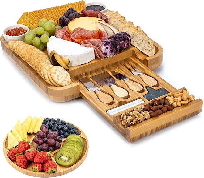 Bamboo Cheese Board And Knife Set