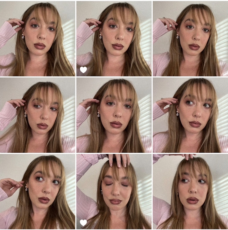 For all those wondering how to style bangs at home, Bustle beauty writer Olivia Rose Ferreiro shares...