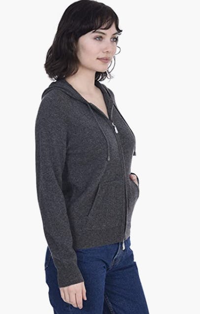 Cashmeren Full Zip Cashmere Hoodie