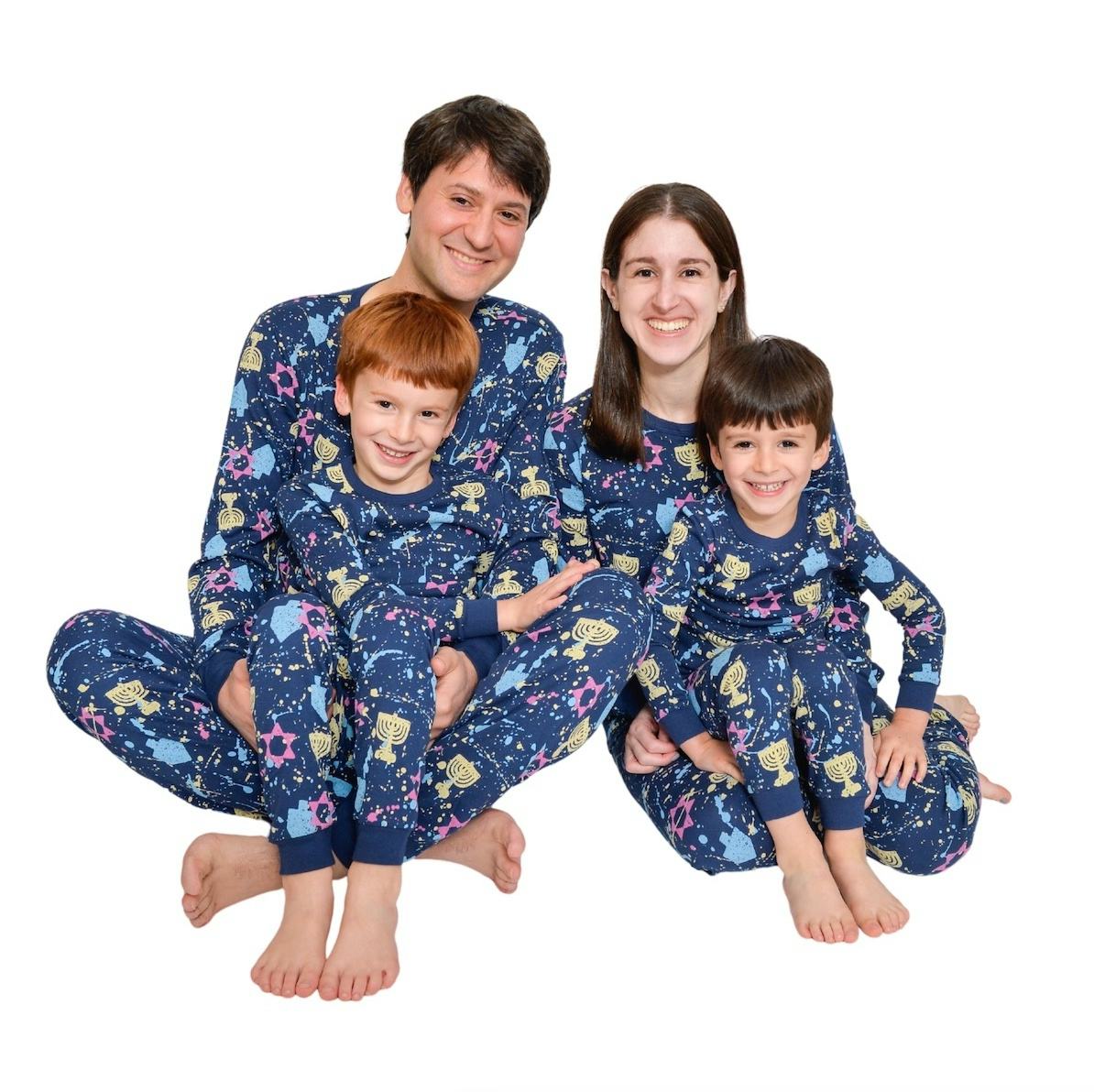 Hanukkah Splatter Paint Pajamas