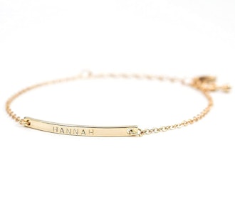 16K Gold-Plated Name Bar Bracelet